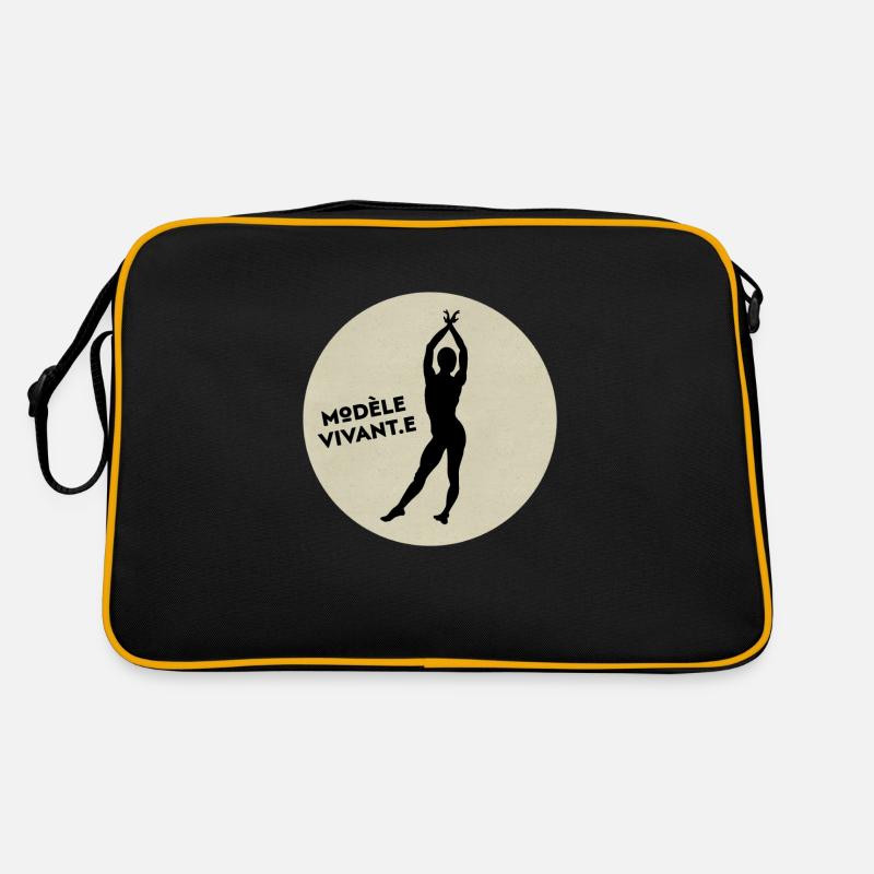 Live-Modell - Retro Tasche - Schwarz/Gold