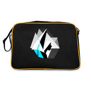 Modisch spät - Retro Tasche - Schwarz/Gold - Hinten