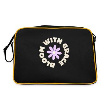 bloom with grace - Retro Bag - black/gold - Back