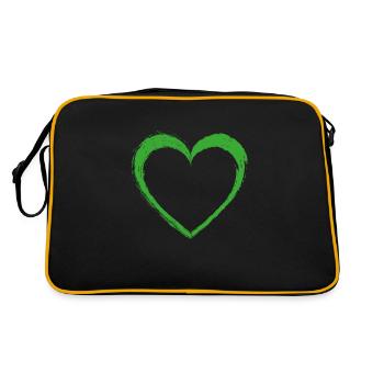 Green Heart - Retro Bag - black/gold - Back