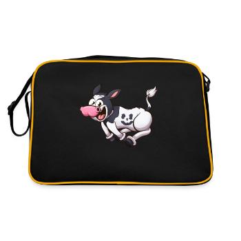 Running Cute Cartoon Calf - Retro Bag - black/gold - Back