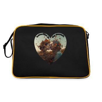 L’amour, c’est comme des papillons dans l’estomac - Sac Retro - noir/or - Dos
