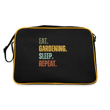 EAT GARDENING SLEEP REPEAT - Retro Bag - black/gold - Back
