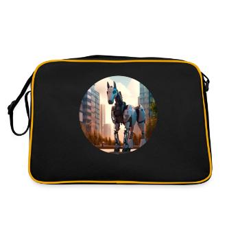 Robot horse - Retro Bag - black/gold - Back