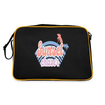 Sunset Chaser - Retro Tasche - Schwarz/Gold - Hinten