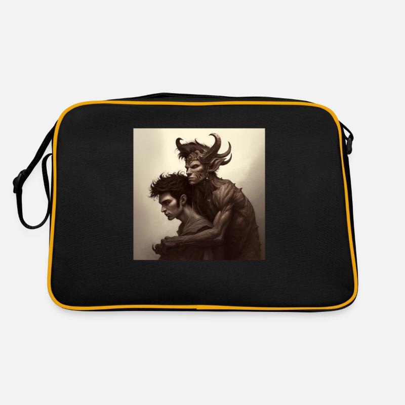 Vom Teufel besessen - Retro Tasche - Schwarz/Gold