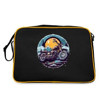 Moto chopper - Sac Retro - noir/or - Dos