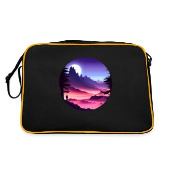 austronaut alone in an alien galaxy - Retro Bag - black/gold - Back
