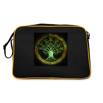 Celtic Tree of Life - Retro Bag - black/gold - Back