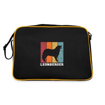 Leonberger - Retro Tasche - Schwarz/Gold - Hinten