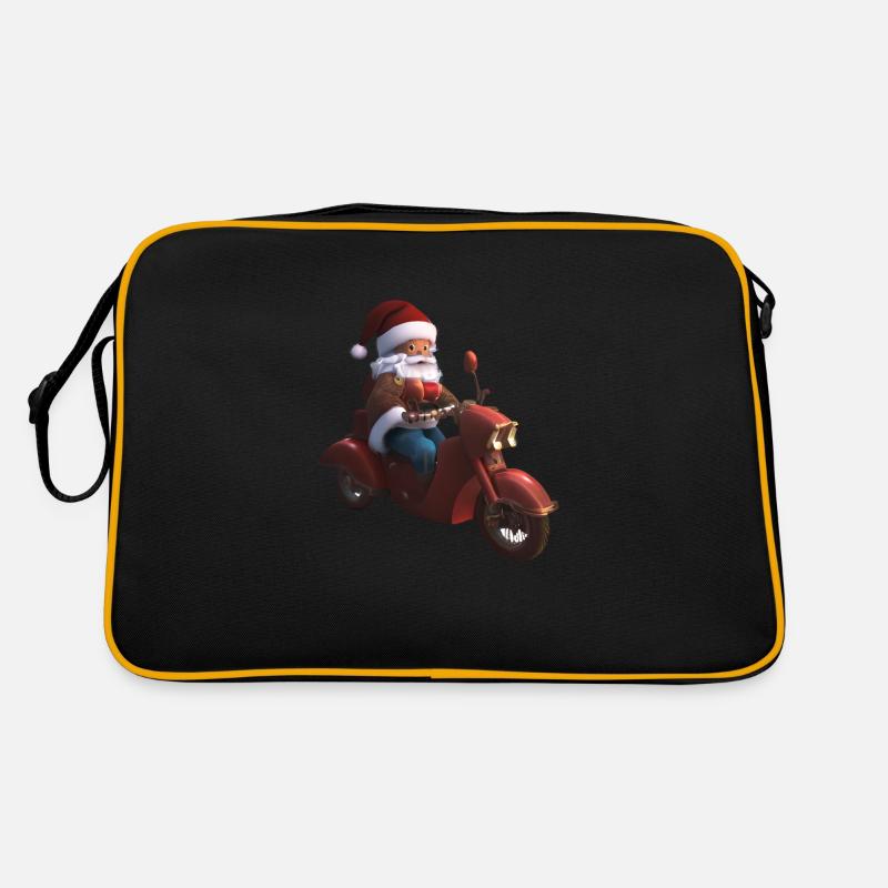 Christmas Motorcross Christmas Tree Motorcycle Retro Bag