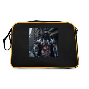 Future Cyberpunkt Warrior - Retro Bag - black/gold - Back