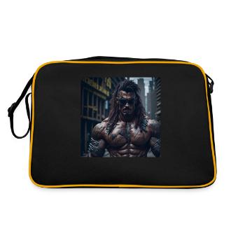 Future Cyberpunkt Warrior - Retro Bag - black/gold - Back