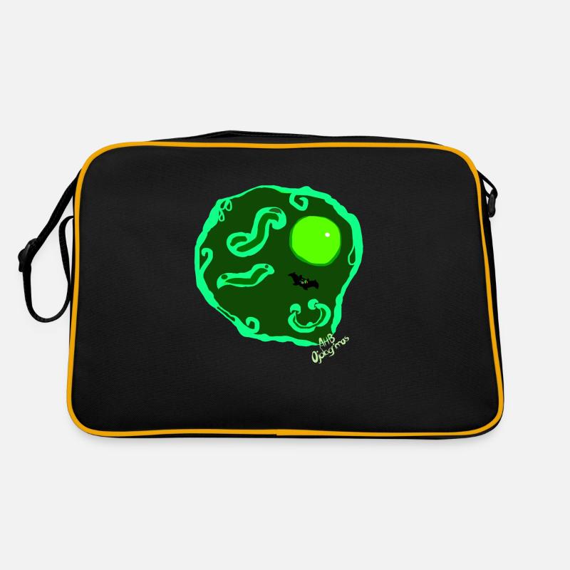 Spiegelei von Isabel B. - Retro Tasche - Schwarz/Gold