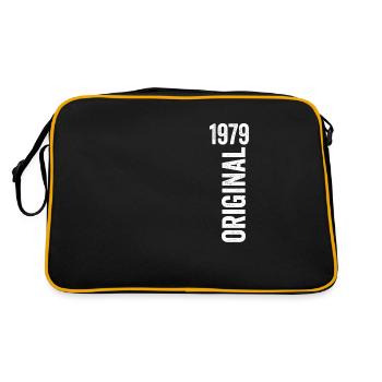 1979 Original Geburtstagsgeschenk 1979 - Retro Tasche - Schwarz/Gold - Hinten