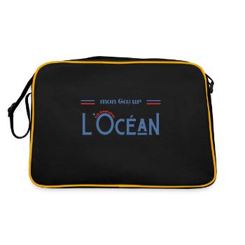 Mon cœur fait boum pour l’océan - Sac Retro - noir/or - Dos