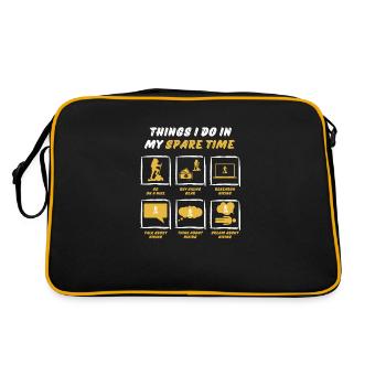 HIKE IN SPARE TIME - Retro Bag - black/gold - Back