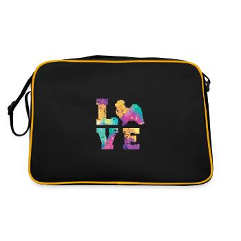 Havanese Love - Retro Tasche - Schwarz/Gold - Hinten