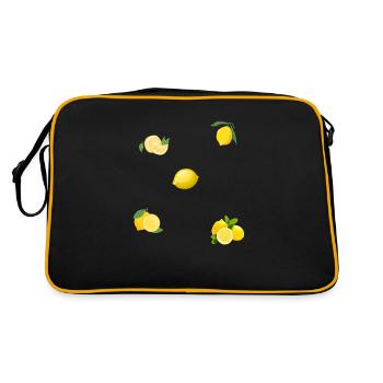 Zitrone Zitrone - Retro Tasche - Schwarz/Gold - Hinten