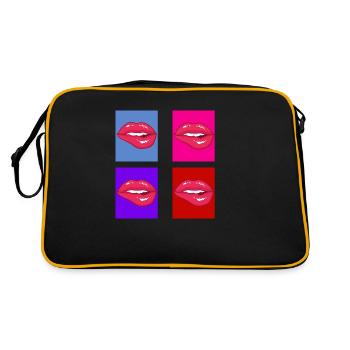 Lèvres rétro - Sac Retro - noir/or - Dos