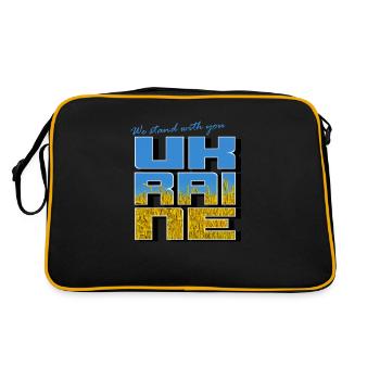We stand with you - Retro Bag - black/gold - Back