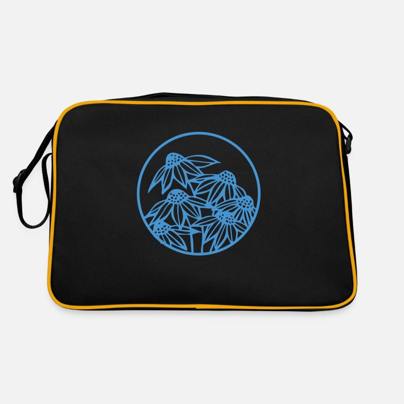 SA015 Blumenabzeichen 2 Retro Tasche