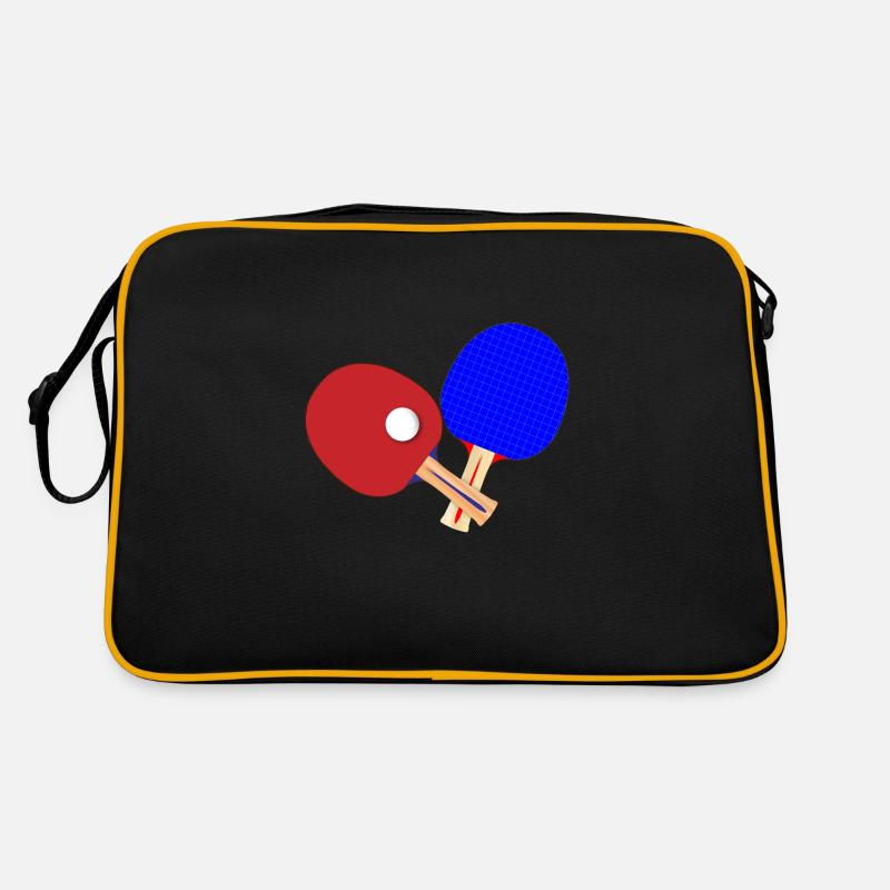 Paire de battes de tennis de table Sac Retro
