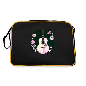 Guitare Instrument pincé Guitariste d’instruments de musique - Sac Retro - noir/or - Dos
