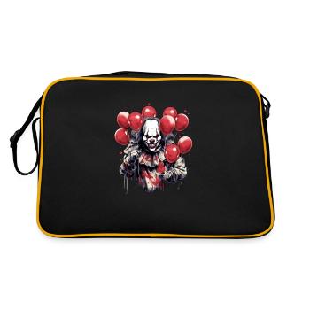 Diabolical clown - a terrifying design - Retro Bag - black/gold - Back