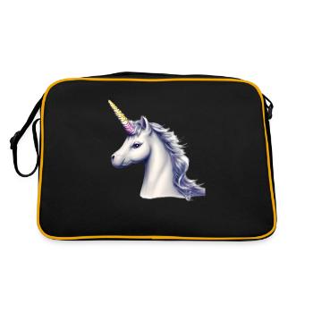 Licorne Fille Licornes Licorne Animal Mythique Licorne - Sac Retro - noir/or - Dos