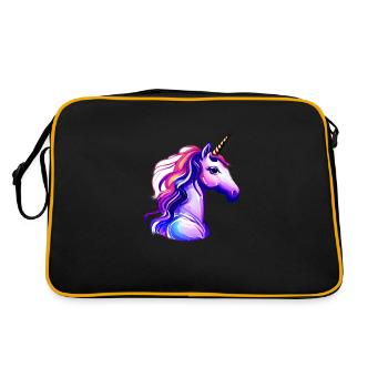Licorne Mythique Animal Licorne Fille Licornes - Sac Retro - noir/or - Dos