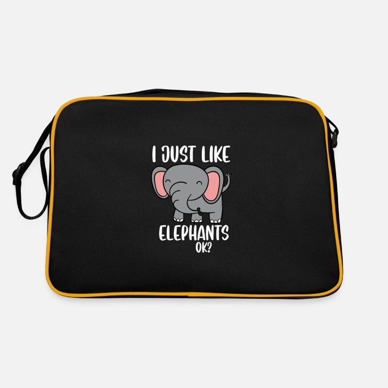 I just like elephants Retro Bag