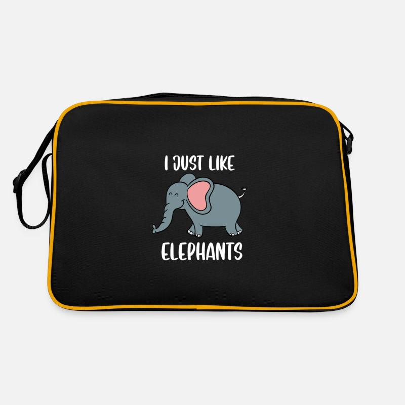 I just like elephants Retro Bag
