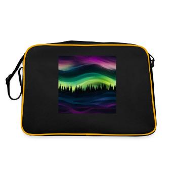 Ciel lumineux : Collection Aurores boréales - Sac Retro - noir/or - Dos