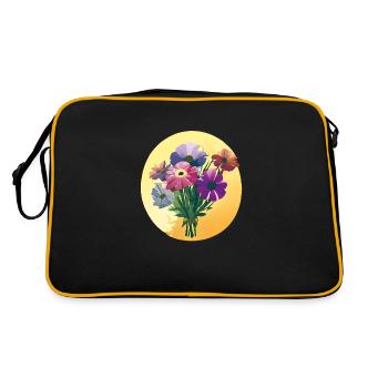 Bouquet de fleurs fleuristerie - Sac Retro - noir/or - Dos