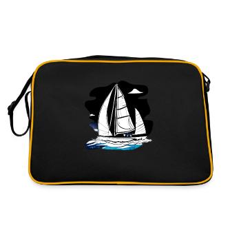 Sailing Sailing Sailing Sailing Ship Sailing Boat - Retro Bag - black/gold - Back
