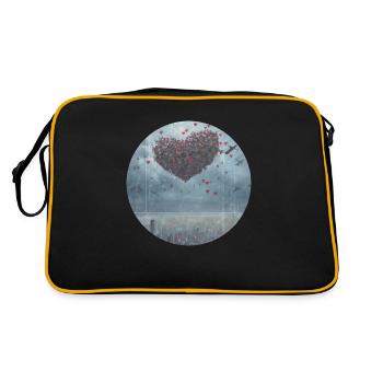 Faire l’amour Pas la Guerre Paix Guerre Amour Romance - Sac Retro - noir/or - Dos