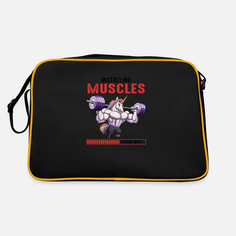 Installing Muscles Please Wait Retro Tasche