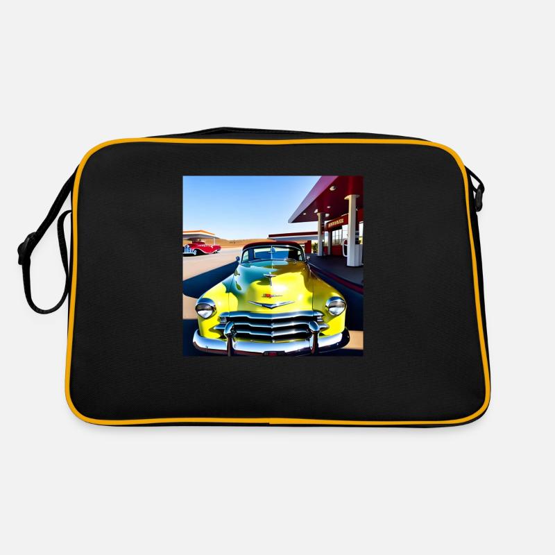 C18 - Retro Tasche - Schwarz/Gold