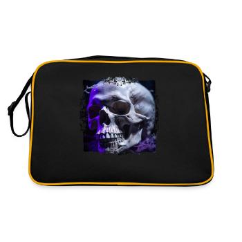 Der Totenkopf wird oft als Dekoration verwendet - Retro Tasche - Schwarz/Gold - Hinten