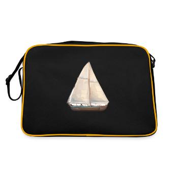 Sailing Ship Sailing Sailing Sailing Sailing Boat - Retro Bag - black/gold - Back