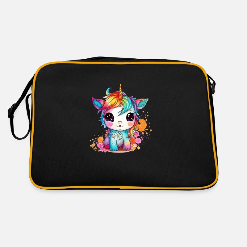 ErSa Solutions. Kleines buntes Einhorn Retro Tasche
