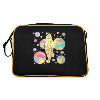 Eis - Retro Tasche - Schwarz/Gold - Hinten