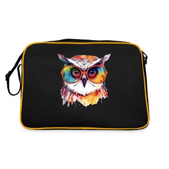 Chouchou la chouette à lunettes - Sac Retro - noir/or - Dos
