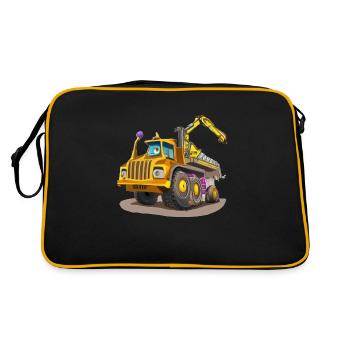 Drôles de monstres dans la construction - Sac Retro - noir/or - Dos