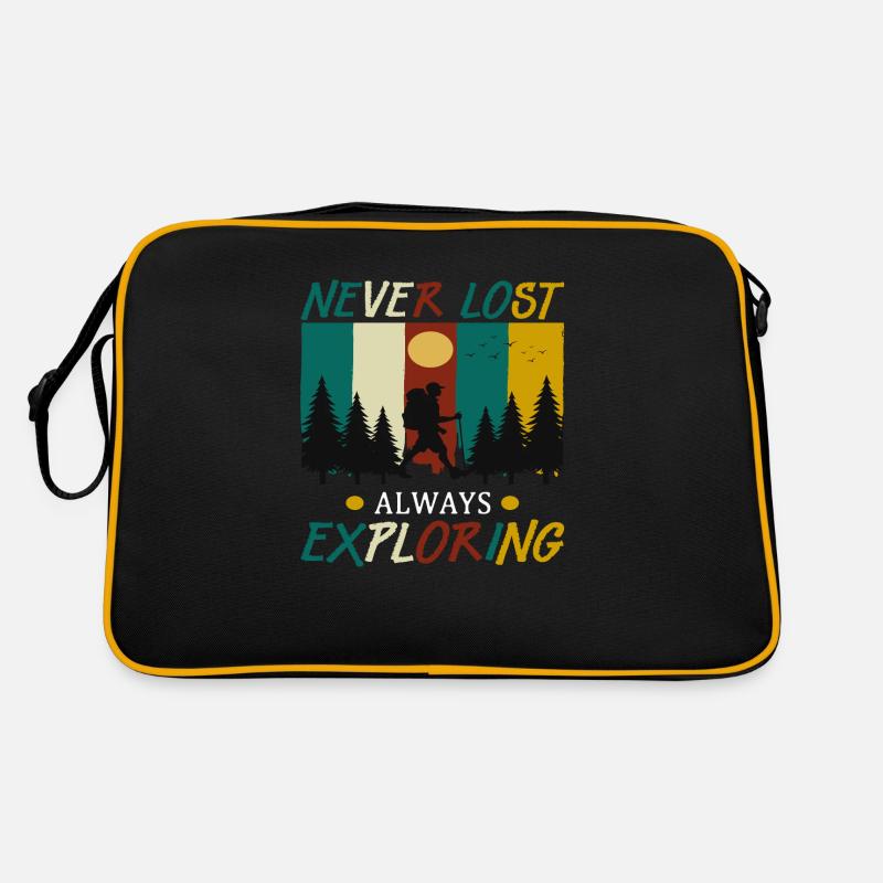Never Lost always Exploring Retro Bag