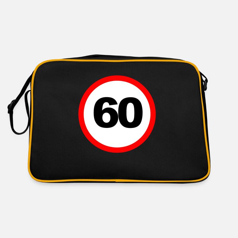 60. Geburtstag Design - Retro Tasche - Schwarz/Gold