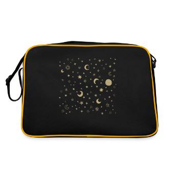 Space potpourri - vintage - Retro Bag - black/gold - Back