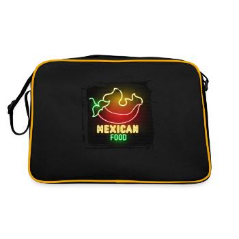 été plage plage rétro mer néon lumière eng - Sac Retro - noir/or - Dos
