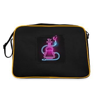 été plage plage rétro mer néon lumière eng - Sac Retro - noir/or - Dos